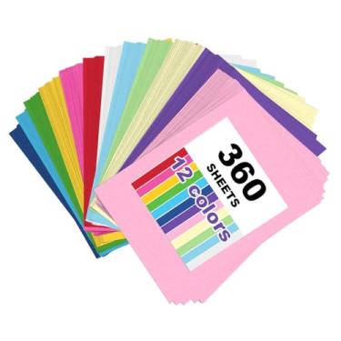 Imagem de Papel de construção de 12 cores sortidas para materiais de arte de sala de aula 43,9 cm x 59,4 cm, papel de arte artesanal para desenhar, colorir, projetos faça você mesmo, itens essenciais de volta