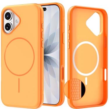 Imagem de YXUㅤ Capa magnética para iPhone 17, silicone premium [antiderrapante] [resistente a fiapos] [ímãs fortes] capa protetora de 3,0 mm de espessura à prova de choque para iPhone 17 de 6,3 polegadas