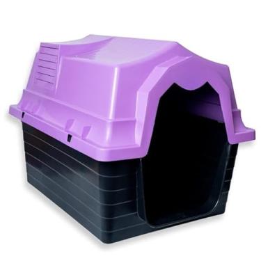 Imagem de Casinha para Cachorro Grande N6 Desmontável com Proteção UV, Casa Pet Resistente para Área Externa e Interna(Lilás)