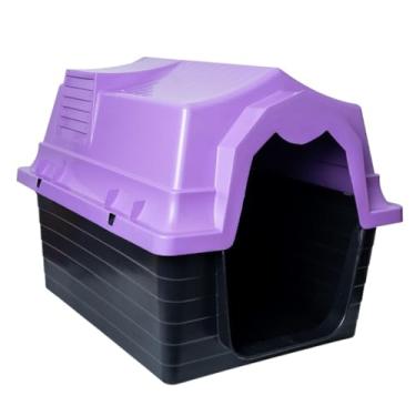 Imagem de Casinha para Cachorro Grande N5 Desmontável com Proteção UV, Casa Pet Resistente para Área Interna e Externa(Lilás)