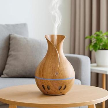 Imagem de Umidificador e Difusor Ultrassônico Pétalas LED 130ml – Aromaterapia com Luz Decorativa | Silencioso, Bivolt USB e Portátil para Casa, Escritório e Viagens (Marfim)