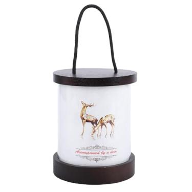 Imagem de Luocute Lanterna Portátil, Abajur de Mesa Sem Fio Operado por Bateria Recarregável Com Controle de Toque e 3 Cores, para Acampamento, Quarto, Pátio, Uso Interno e (Corça)