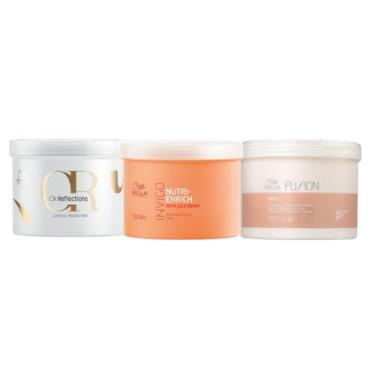 Imagem de Kit Wella Fios Perfeitos Cronograma Capilar 03 Mascaras 500g