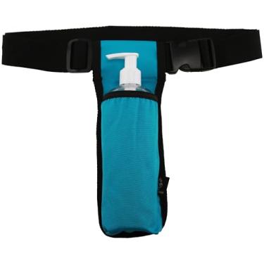 Imagem de LANLAOER Coldre de loção cremosa frasco de óleo de massagem, frasco único, ajustável, prático, profissional, massagista, loção, cinto (apenas saco) (uma garrafa), Lago azul, 1 Fl Oz (Pack of 1)