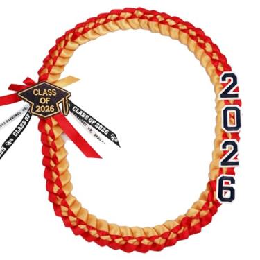 Imagem de FOMOMDI Colar trançado de formatura 2026 Leis para graduação, para estudantes universitários, materiais de festa de pós-graduação, 2026, Poliéster, Sem Pedra Preciosa