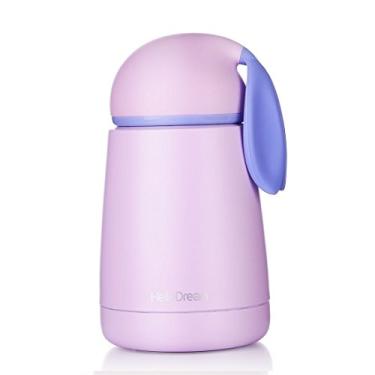 Imagem de Besttimes Garrafas de água para crianças, copo de café térmico a vácuo de coelho fofo, à prova de vazamentos, livre de BPA - 300 ml / roxo