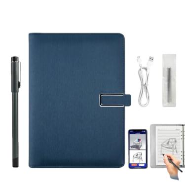 Imagem de Tangxi Conjunto de Caderno e Caneta Digital, Caneta Inteligente para Anotações, Sincronização de Papel para Digital Em Tempo Real, Reprodução e Compartilhamento Via APP, Compatível Com (Azul Profundo)