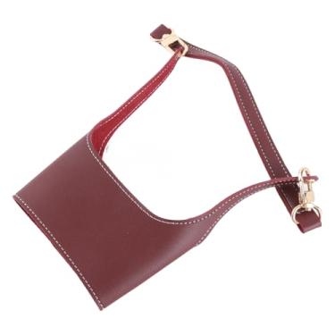 Imagem de Atyhao Luva para Copo de chá de Leite, Suporte Portátil de Couro para Bebidas Com Alça para Amantes de café e chá (vermelho)