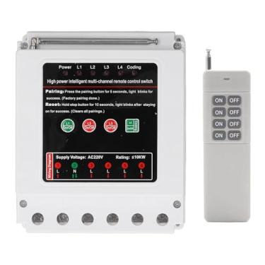 Imagem de YWBL-WH Interruptor de Controle Remoto Sem Fio de 4 Canais, Alta Potência 10KW 3000m Com Forte Capacidade de Penetração, para Equipamentos Elétricos de de Segurança Residencial