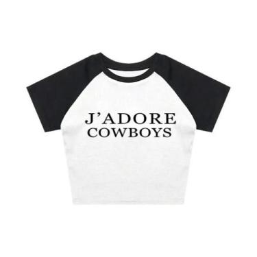 Imagem de Top Cropped Sem Mangas Vintage Harajuku Y2K Com Estampa De Letras Para