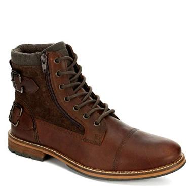Imagem de Bota masculina Franco Fortini Dalton - Bico redondo de couro, Marrom, 12