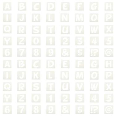 Imagem de PATIKIL 2 conjuntos de estênceis de letras de 10 cm, 40 peças de modelos de estêncil quadrados reutilizáveis de letras e números para pintura na parede, sinalização de tecido de madeira, estilo letra