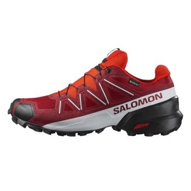 Imagem de Salomon Speedcross 5 GTX, tênis de corrida masculino à prova d'água, Dália vermelha/branco/preto, 45