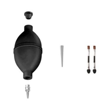 Imagem de Kit De Limpeza De Lentes: Soprador De Ar Com Bico De Metal E Escova Pa