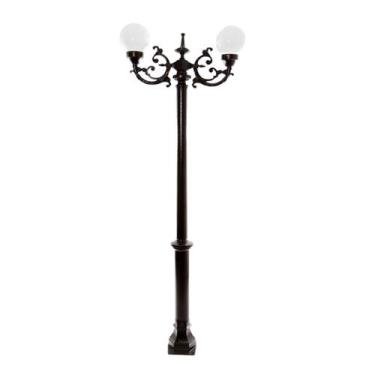 Imagem de Poste Colonial de Jardim Petrópolis Alumínio Fundido 213cm - Luminária