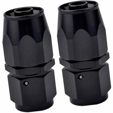 Imagem de FortiyParts Pacote com 2 encaixes de extremidade de mangueira 4AN, giro reto, 7/40.6 cm CPE, 1500 PSI de alta pressão, liga de alumínio, para óleo combustível, água, ar, lavagem de carro, irrigação de