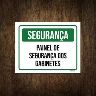 Imagem de Placa De Segurança Painel De Segurança Dos Gabinetes 18X23 - Sinalizo