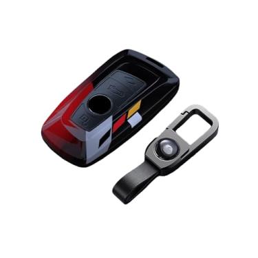 Imagem de Compatível com BMW 1 3 5 7 Série X1 X3 X4 X5 X6 F10 F20 F30 F34 F25 F31 M3 M4 E34 ABS Remoto Chave Do Carro Caso Capa Titular Chaveiro(Black Red set)