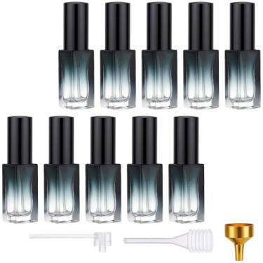 Imagem de Segbeauty 10 pulverizador de frasco recarregável de perfume de 4,8 g, frasco de spray de vidro azul, pulverizador atomizador de colônia de viagem, mini atomizador de perfume de 5 ml com kit de
