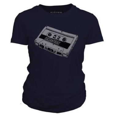 Imagem de Camiseta Feminina - Fita K7. - DASANTIGAS, Navy blue, Navy blue, P