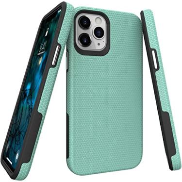 Imagem de KKFAUS Capa compatível com iPhone 12 Pro Max, capa à prova de choque capa protetora de corpo inteiro de silicone TPU antiderrapante para iPhone 12 Pro Max 6,7 polegadas (cor: verde)