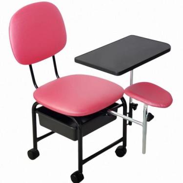 Imagem de Cadeira Manicure Cirandinha Com Apoio Gaveta E Rodinhas Pink - For-Ty 