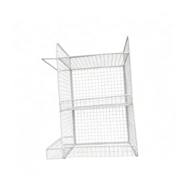 Imagem de predolo Suporte para cebola e alho, cesto de arame metálico elegante, prateleira de parede para cozinha que economiza espaço, ideal para despensa, sala de