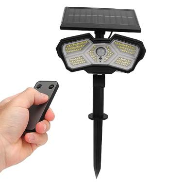 Imagem de SPYMINNPOO Luzes Solares Externas Refletores de Paisagem Solares Ajustáveis ​​à Prova de Intempéries para Jardim de Parque Doméstico ABS 647g Bateria de Lítio Controle Remoto para Piscina de Pátio