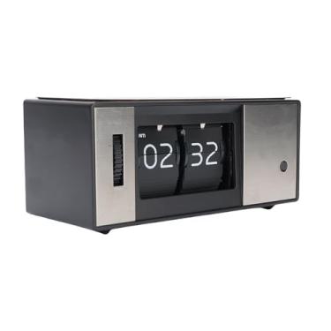 Imagem de GOWENIC Luz Led Retro Flip Desk Relógio Antigo Auto Flip Relógio de Prateleira Alimentado por Bateria 12 Horas para Decoração de Casa de Escritório