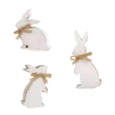 Imagem de predolo Bandeja Decorativa com 3 Placas de Madeira em Formato de - Enfeite de Mesa, Centro de Mesa, Decoração de Páscoa para Sala de Jantar e