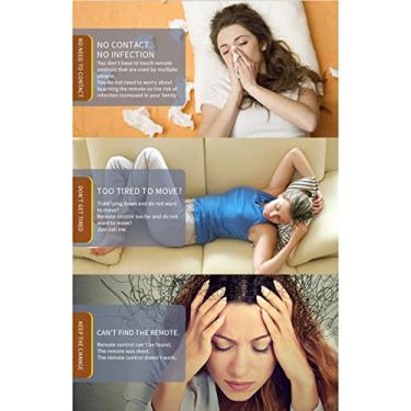 Imagem de CUOFYUNL Controle de voz ao lado da lâmpada Luz de mesa 3 cores com mudança de temperatura/brilho regulável ajustável/portátil para luminárias Eletrodomésticos