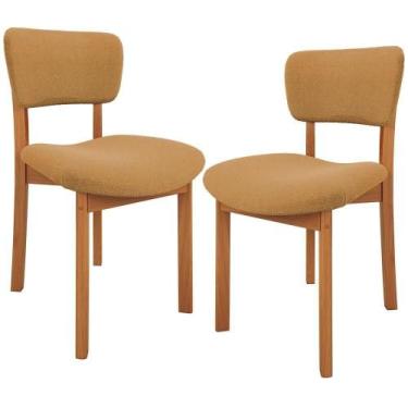 Imagem de Kit 02 Cadeiras Para Sala De Jantar Cozinha Living Estofada Dara L02 B