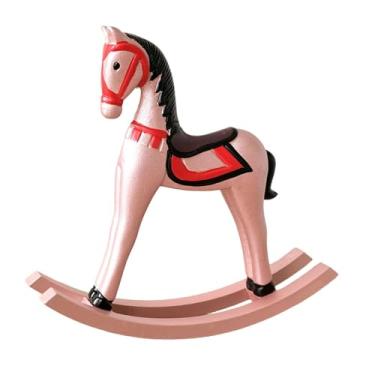 Imagem de Generic Estatueta de Cavalo de Balanço em Madeira, Artesanato, Ornamento de Mesa para Centro de Mesa, Sala de Estar, Quarto e Decoração de Casa