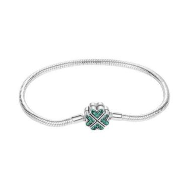 Imagem de Pulseira De Coração De Borboleta Trevo De Quatro Folhas Em Prata 925 1