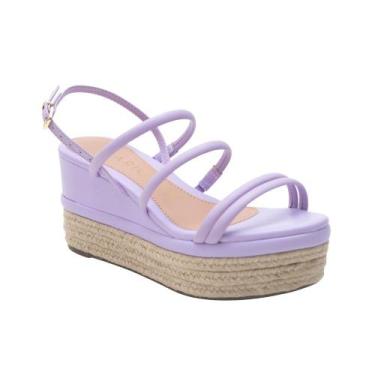 Imagem de Sandália Feminino Anabela Mariotta 18905-37, Lilac, 37