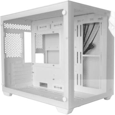Imagem de Gabinete Gamer Aerocool Dryft Branco Lateral Vidro