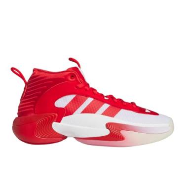 Imagem de adidas Tênis feminino Exhibit Select cano médio, Branco/vermelho universitário/vermelho universitário, 39