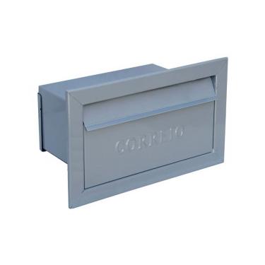 Imagem de Caixa de Correio Cartas Para Muro Detras Cinza 15x23x30cm