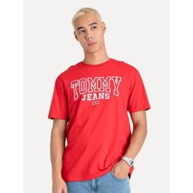 Imagem de Camiseta Tommy Jeans Masculina Arc Entry Graphic Vermelha-Masculino