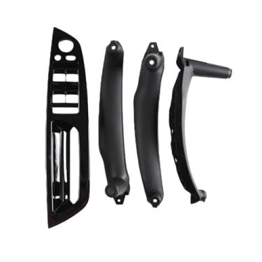Imagem de Maçaneta interna da porta do carro, compatível com bmw x5, x5, e70, e71, e72, fibra de carbono, lhd, rhd, painel interno, capa de guarnição, 7 opções de cores(Piano Black LHD)
