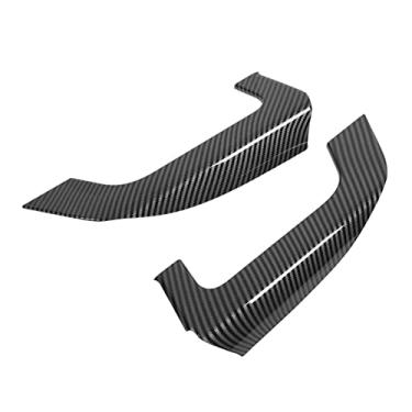 Imagem de Nikou Capa de apoio de braço de porta, 2 peças, padrão de fibra de carbono, painel de apoio de braço da porta interior do carro, acabamento para Land Cruiser Lc300 2023