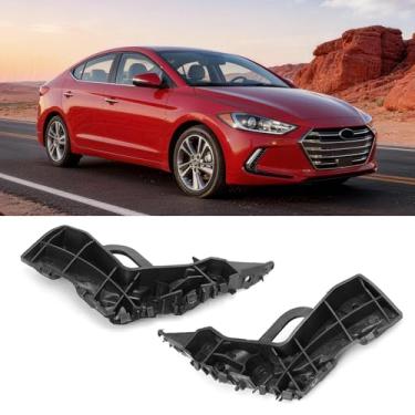 Imagem de Yumzeco 1 par compatível com Hyundai Elantra suportes de para-choque 2017 2018, lado do motorista e do passageiro Palstic Hyundai Elantra retentores de para-choque dianteiro substitui para 86515-F2000
