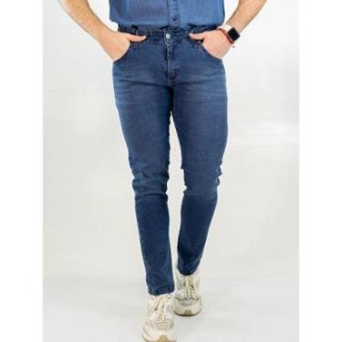 Imagem de Calça Skinny Jeans Masculina Azul Elastano Algodão Anticorpus-Masculino