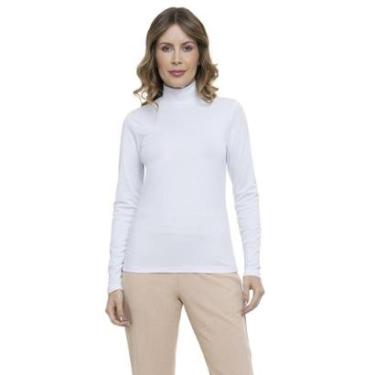 Imagem de Blusa Manga Longa Crepe Gola Alta-Feminino