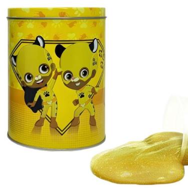 Imagem de Slime Aventureiros Luccas Neto Geleia Não Gruda + Latão 1KG, Amarelo