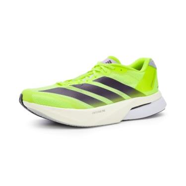 Imagem de adidas Tênis masculino Adizero Boston 13 M, Amarelo Solar/Ameixa Aurora/Ameixa em Pó, 12.5 Wide