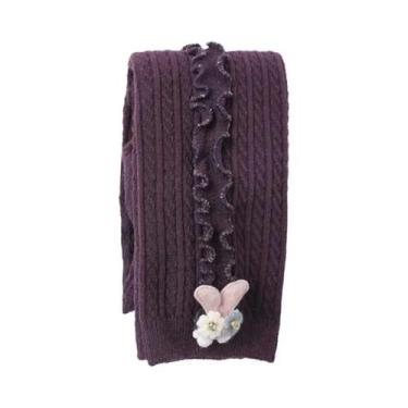 Imagem de Meias-calças De Algodão Canelado Para Bebês Meninas, Quentes, Cor Sóli