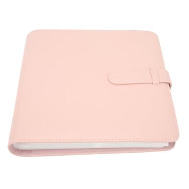 Imagem de Álbum de fotos de couro PU, 288 bolsos, armazenamento de fotos de 7,6 cm com páginas transparentes para Mini 12 11, cartões de crédito, cartões de visita (rosa)