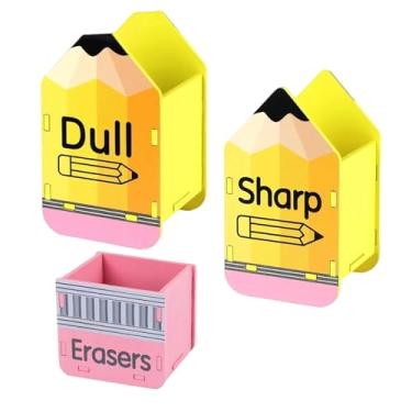 Imagem de Porta-lápis opaco para sala de aula | Recipientes de madeira – Organização de mesa para casa, estudante, sala de artesanato, conselheiro, espaços de trabalho, hospital, secretário, escola, cubículo