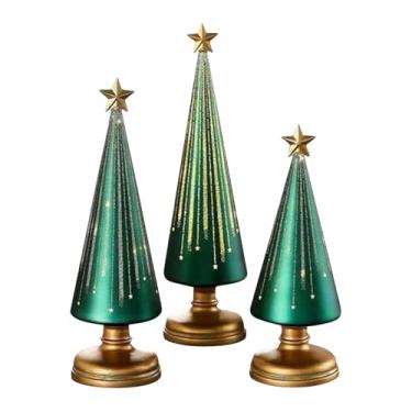 Imagem de Árvores de Natal estreladas noturnas, árvore de Natal de resina com luzes – decorações de férias para escola, sala de aula, sala de estar, apartamento, férias, casa, festa,